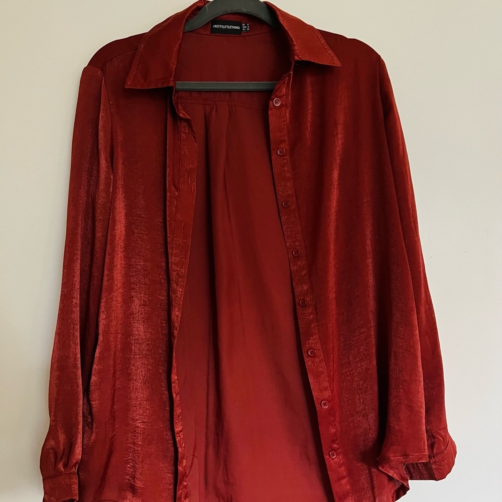 Satin oversized shirt
